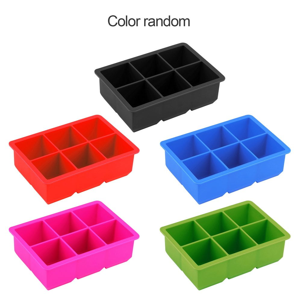 8 Blocks Large Silicone Drink Ice Cube Pudding Jelly Soap Mold Mould Tray DIY 