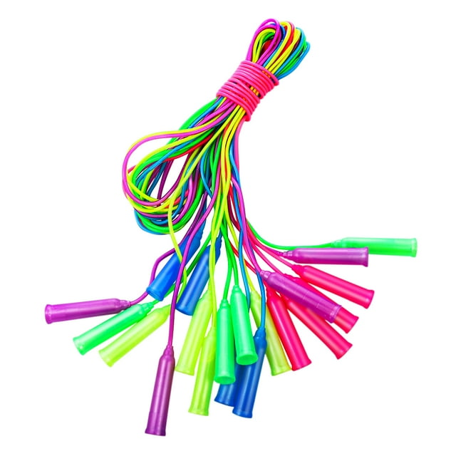 KAKOWELY 10pcs Skip Rope Adjustable Fast Plastic Handle Jump Rope Rope Fitness Equipment for Boxing Training(Random Color),118.11"X0.79"X0.79"