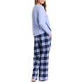 thumbnail image 5 of RealTree Women's Long Sleeve Henley Top with Flannel Pant Pajama Sleep Set, 2-Piece, Sizes S-3X, 5 of 9