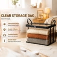 thumbnail image 6 of Large Clear Plastic Storage Container with Lid, Thickened Heavy-Duty Dust-Proof Organizing Bin for Clothes Storage & Moving (1 Piece), 6 of 7