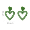 thumbnail image 3 of QIQUWOHUL 13 Color Heart Shaped Earrings Fashionable Acrylic Hollow Earrings Ear Accessories For Women, 3 of 9