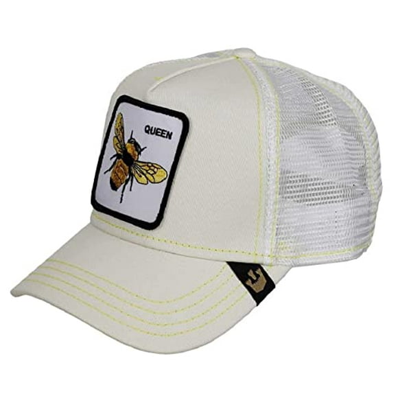The Farm Trucker Hat, White Queen Bee, One Size