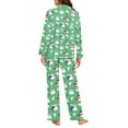 thumbnail image 3 of SCRAWLGOD Cute Penguin Womens Button Up Pajamas Long Sleeve 2 Piece Pj Set for Women V Neck Womens Lounge Set Size XS Comfortable Jogger Pjs for Women Set, 3 of 7