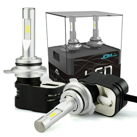Surface Fan Conversion Kit JDM ASTAR Newest Version Extremely Bright 8400 Lumens Turbo Fan 9012 All-in-One LED Headlight Bulbs Conversion Kit For Limited Space Vehicle, Xenon White ()