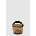 thumbnail image 3 of Women's Metallic Buckle Cork Slide Sandals, 3 of 3