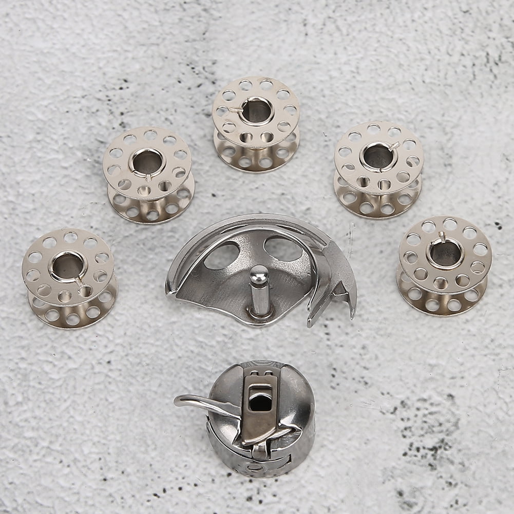 Lot de 25 bobines de fil à coudre argenté de 6 mm avec boîte de