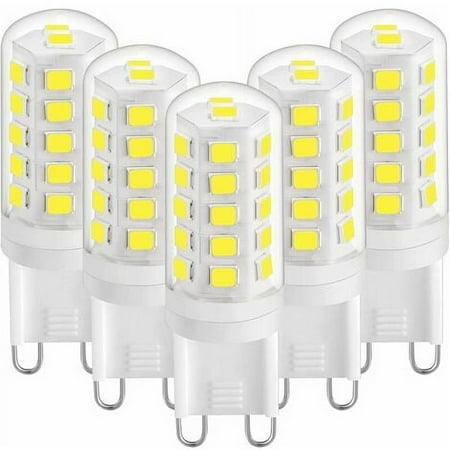 

Hsankro Adjustable G9 3W 6000K Cool White LED Bulb Replaces 28W/40W Halogen AC 220-240V No Flicker 5-Pack