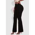 thumbnail image 3 of High Classic Waist Front Seam Flare Pants - Black, 3 of 9