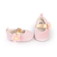thumbnail image 6 of Yoyauz Baby Girl Mary Jane Shoes Anti Slip Rubber Sole Ballet Slippers Princess Dress Wedding Shoes Newborn Kids Shoes Toddler Shoes（0-12 Month）, 6 of 11