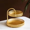 thumbnail image 3 of serony 2 Layer Iron Decorative Tray Fruit Vege Diaplay Free Standing Home Decor Leaves, 3 of 8