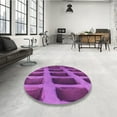 thumbnail image 3 of Ahgly Company Indoor Rectangle Patterned Dark Magenta Purple Area Rugs, 2' x 3', 3 of 6