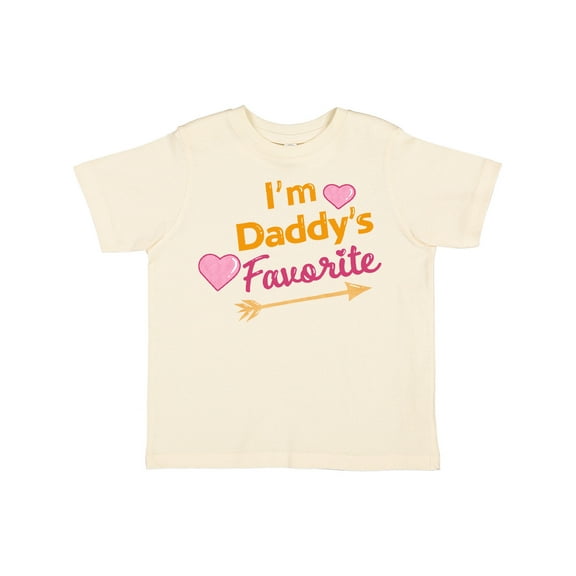 Inktastic I'm Daddy's Favorite with Arrow and Hearts in Pink Boys or Girls Toddler T-Shirt