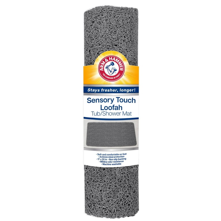 Arm & Hammer Sensory Touch Non Slip Loofah Shower Tub Mat, Quick