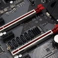thumbnail image 2 of 4X M.2 MKEY PCI-E Riser Card M.2 NVME to SATA3.0 PCIE to 6Gpbsx6-Port Expansion Card ASM1166 Support PM Function,Black, 2 of 8