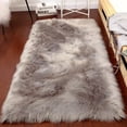 thumbnail image 1 of Eco-Friendly Faux Fur Rug, Plush Floor Carpets for Bedroom Decor, Light Brown Beige Area Carpet with Machine Washable Feature, Slip Resistant Base, High-Density Cushion, 1 of 6