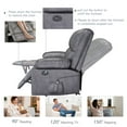 thumbnail image 5 of AECOJOY Reclining Loveseat with Heat&Massage Function, Double Recliner Recliner Loveseat Wall Hugger Loveseat 2-Seater Manual Control Faux Leather RV Couch, Home Theater Seating, Gray, 5 of 10