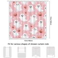 thumbnail image 3 of Halloween Shower Curtain for Bathroom, Pink Cute Abstract Spooky Pumpkin Shower Curtain for Bathroom Halloween Festival Decorations Home Bath Bathtub Waterproof Fabric with 12 Hooks 72x72 in, 3 of 6