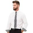 thumbnail image 3 of Men's Nick Graham Modern-Fit Stretch Dress Shirt & Tie Set Color: Navy Gingham Size: L-34/35, 3 of 4