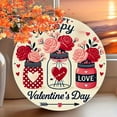 thumbnail image 6 of HELLOYOUNG Rose Flower Metal Tin Sign Round 8x8 Inch Retro Iron Wall Art Valentine’s Day Home Décor for Bar Kitchen Cafe Man Cave, 6 of 10