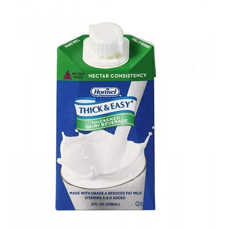 Thick & Easy Thickened Dairy Beverage, Nectar Consistency, 8 ounce Carton, 27 Count