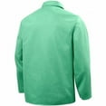 thumbnail image 2 of Welding Jacket, Cotton, 12 oz, 30 in Length, Snaps Closure, 2 Pockets, Green, M, 2 of 2