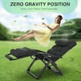thumbnail image 4 of DKMOCO Oversized XL Zero Gravity Chair, 29" Extra Wide Recline Chair w/Upgraded Lock and Wider Cup Holder, Camping Lawn Chair for Patio Outdoor Office,Black, 4 of 6