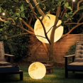 thumbnail image 4 of Solar Outdoor landscape Lights 15.7 inch LED Moon Floor Lamp, 3D Outdoor Waterproof Moon Decorative Lamp, Dimmable Garden Light for Garden Lawn Light Dining Atmosphere Light Waterproof Pillar Lamp, 4 of 7