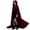 Burgundy, variant on Odeerbi Kids Boys Girls Halloween Long Hooded Cape Cloak Velvet Solid Color Witch Robe for Party Dress Up