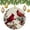 Pattern-3, variant on Christmas Ceramic Ornament Winter Red Birds 2024 Ornament Red Cardinals Holly Berries Pine Cones Personalized Christmas Ornaments Merry Xmas for Family & Friends