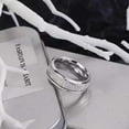 thumbnail image 4 of Metal Ring Titanium Steel Band with Silver Thread Accent Steel Colored Ring and Black Ring for Men and Women Fashion Jewelry Gift, 4 of 4