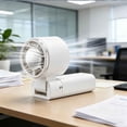 thumbnail image 3 of Semiconductor Cooling Handheld Fan, Cream White, USB Rechargeable Mini Fan with Cold Plate, Portable Personal Fan for Travel, Office, Outdoor, 3 of 5