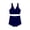 Navy #054, variant on Swimwear Tankini for Women Modest Two Piece V-Neck Twist Front Full Coverage Boyshorts for Beach Navy S