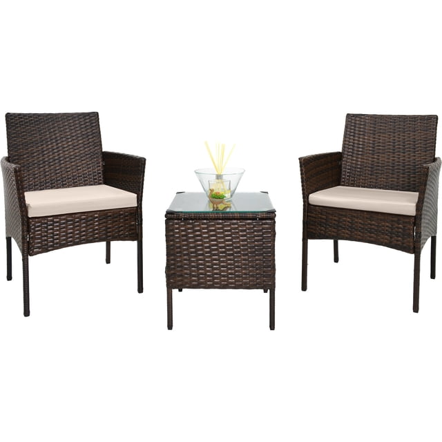 Juego de Muebles Jardimex Sala para Exterior Jardin Patio Terraza 3 Pzs Cafe