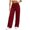 Wine wide leg flowy pants for women a1, variant on Cagogo Women's Wide Leg High Waisted Flowy Pants Casual Loose Solid Lounge Yoga Trousers Travel Beach Work Clothes, Black L