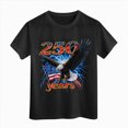 thumbnail image 5 of kpoplk Toddler Baby Boy Girl 4th of July Shirt USA Short Sleeve T-Shirt Tops Fourth of July Outfit Memorial Tee(Black,9-10 Y), 5 of 5