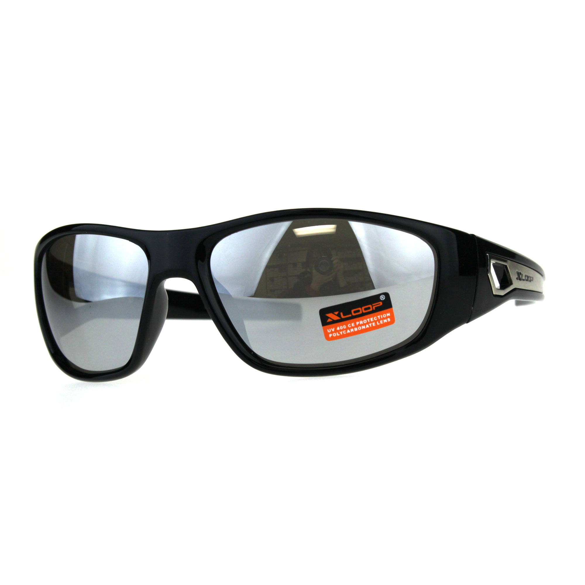 X-Loop Sunglasses Metal Frame Mirrored Flash Lens Sports Shades Sunnies Fishing 