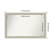 Amanti Art Custom Wall and Bathroom Mirror (25.75 x 41.75 in.), Romano Silver Narrow Frame