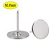 thumbnail image 1 of Uxcell 0.63''x0.79'' Clavos de Tapicería Tacos de Cabeza Plana Clavos para Muebles Pinas Hierro Tono Plateado 50Pcs, 1 of 5