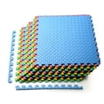 thumbnail image 1 of Costway 12PCS Kid’s Puzzle Exercise Play Mat w/EVA Foam Interlocking Tiles (25''x25''), 1 of 10