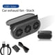 thumbnail image 2 of Car Exhaust Fan Solar Powered USB Charging Window Ventilator 3 Fans,A, 2 of 5