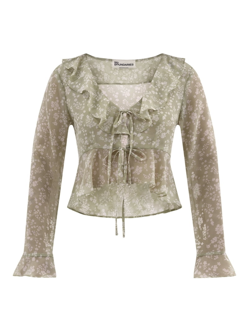 トップス border waffle undulate frill tops Ruffle Tops | Gap