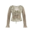 thumbnail image 5 of No Boundaries Ruffle Woven Top, Women's, 5 of 5