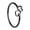 Black, variant on Women's Hollow Heart To Heart Ring for Couples Stainless Steel Ladies Band Ring Silver Size 12