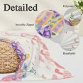 thumbnail image 3 of Easter Pillow Covers King, Spring Colorful Eggs Love Heart Botanical Flowers Soft Brushed Microfiber Breathable Throw Pillow Covers, Decorative Pillowcase with Zipper for Couch Sofa Bedroom 20"x36", 3 of 9