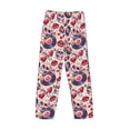 thumbnail image 3 of Vsdgher record rock Skull lips Print Mens Pajama Pants Sleep & Lounge Pants, PJ Bottoms With elastic waistb and Pockets, 3 of 5