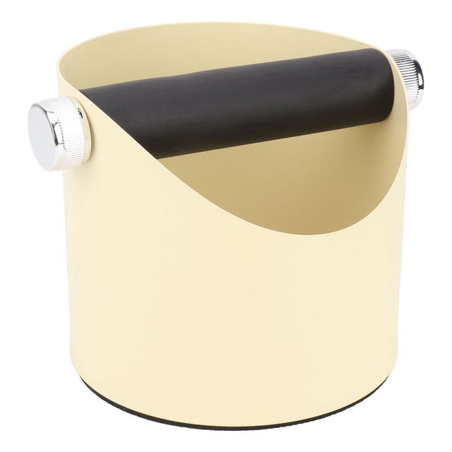 Coffee Knocking Slag Bucket, Non Slip Base Bevel Mouth Design Coffee Machine Grounds Box Detachable Tap Bar for Cafe ,Black,Yellow,Grey,Blue,Green