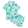 thumbnail image 4 of 2025 Ensembles et Ensembles pour Filles Ensembles 2 Pcs Pyjamas pour Enfants Graphique Mignon Tenues d'Automne pour Ados Imprimé Manches Courtes à Boutons Tenues pour Ados Chemise Shorts Pyjama, 4 of 4