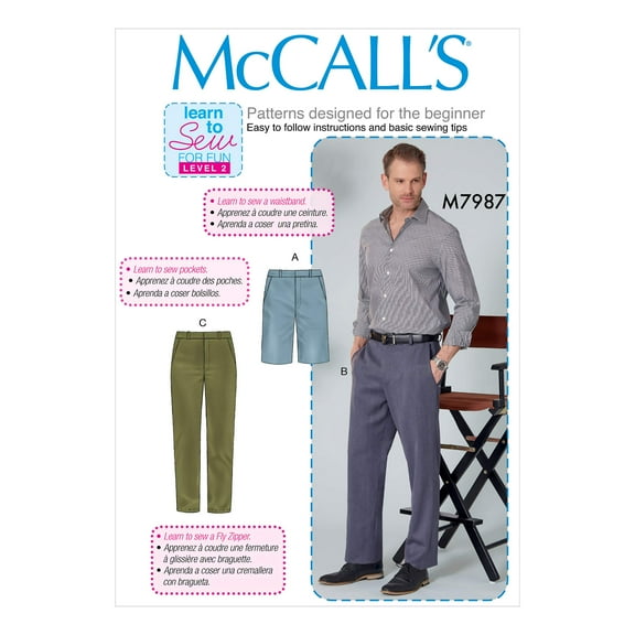 McCalls Sewing Pattern 7987 Shorts, Trousers