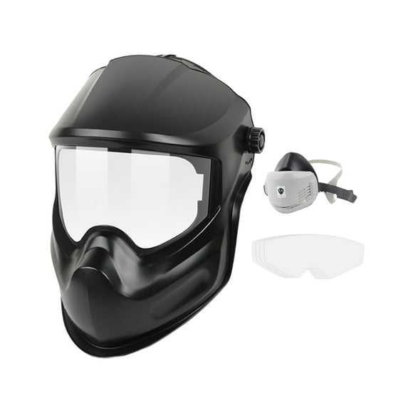 Máscara de soldador Capucha Casco de soldadura Tapa ocular ajustable Cubierta protectora para la cabeza para Con 5 lentes y 1 máscara.