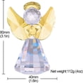 thumbnail image 5 of Figura de ángel de cristal, adorno navideño decorativo de vidrio transparente para el hogar, regalo coleccionable para niños., 5 of 5